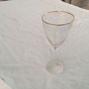 Anthropologie Zara Lustered Wine Glass
